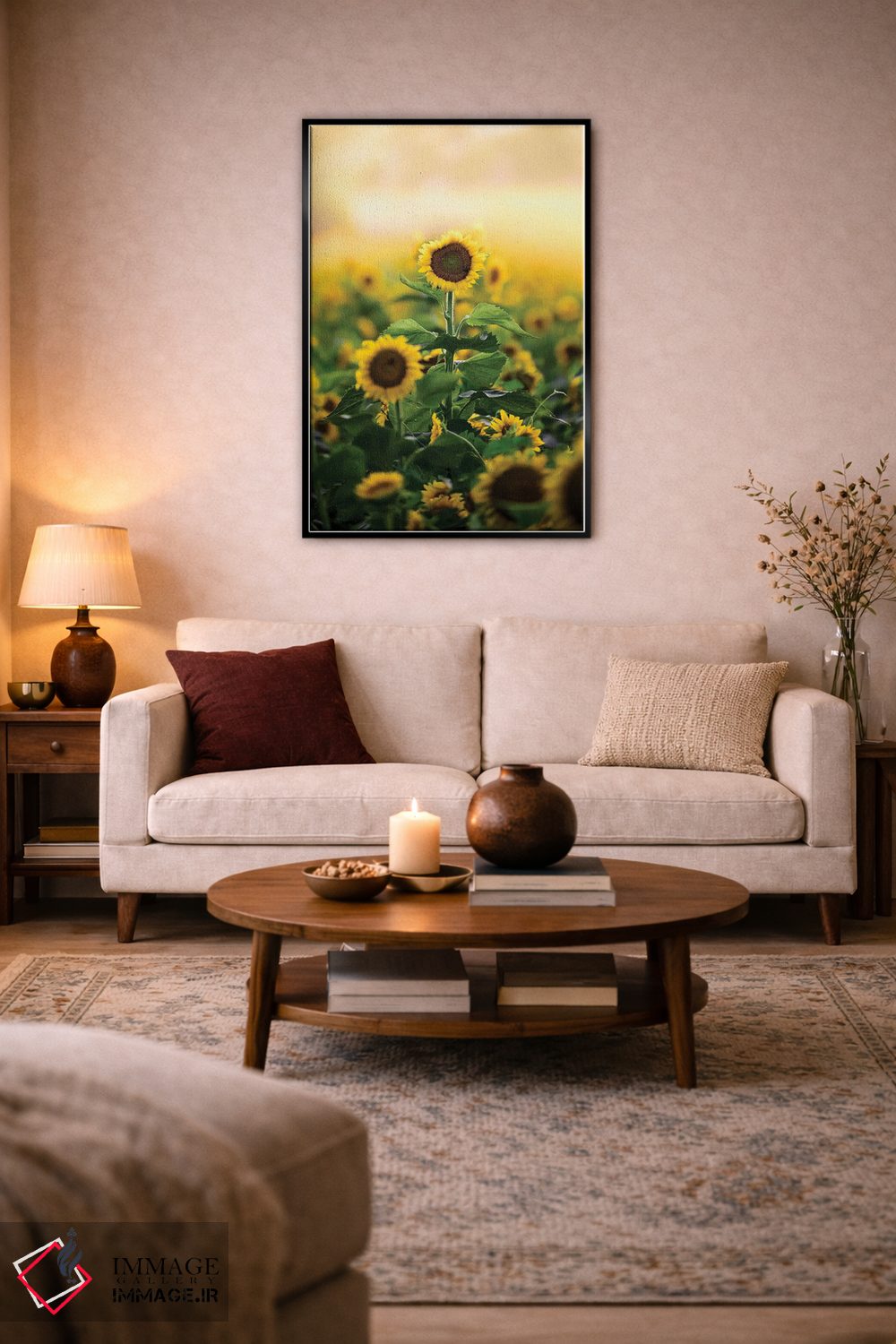 تابلو دکوراتیو گل تنها اثر لوکاس مور - D6B