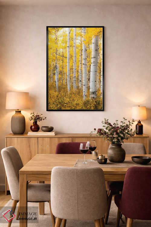 تابلو دکوراتیو جنگل زرد اثر لوکاس مور - D5B