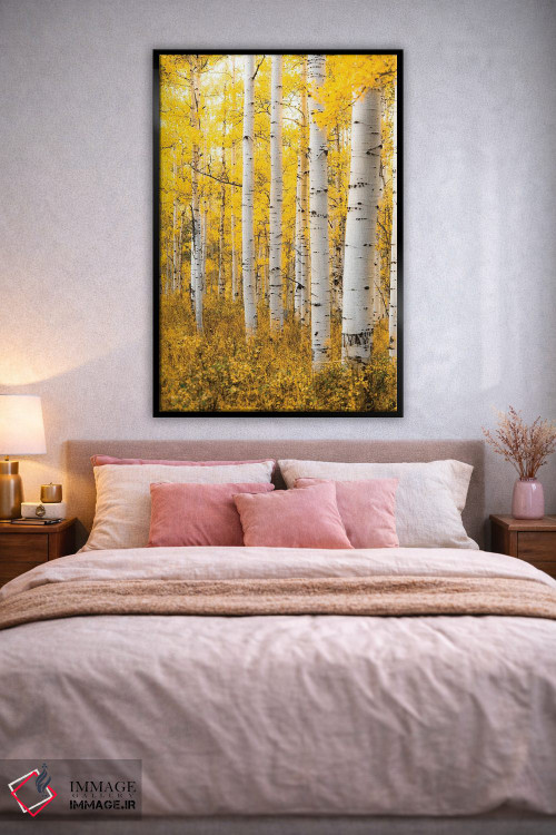 تابلو دکوراتیو جنگل زرد اثر لوکاس مور - D3B