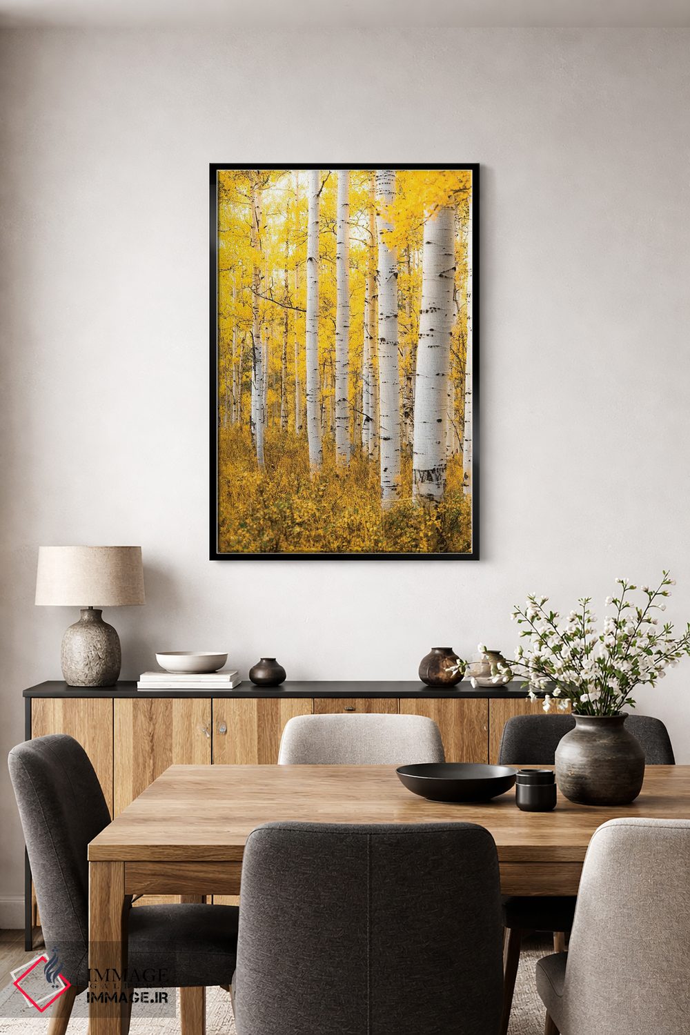 تابلو دکوراتیو جنگل زرد اثر لوکاس مور - D4B