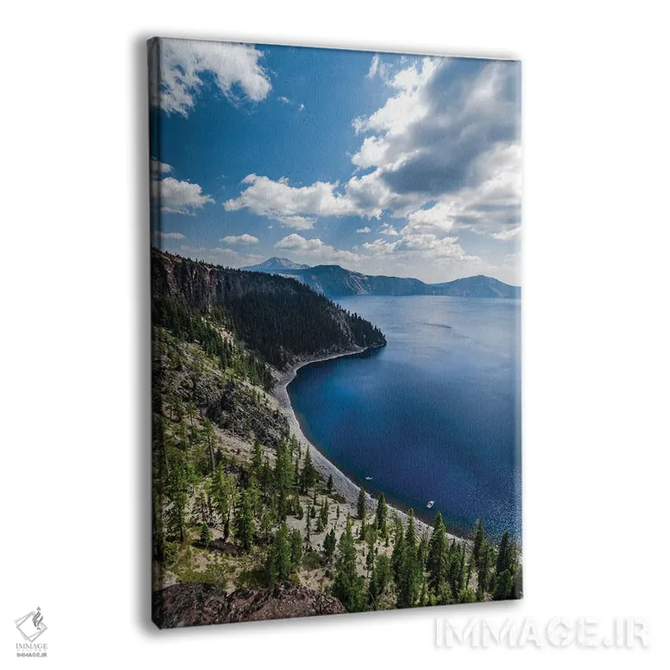 تابلو دکوراتیو آبی های دریاچه اثر لوکاس مور - نمای پرسپکتیو محصول