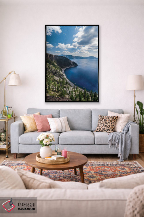 تابلو دکوراتیو آبی های دریاچه اثر لوکاس مور - D1B