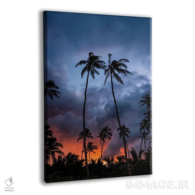 تابلو دکوراتیو غروب آتشین اثر لوکاس مور - نمای پرسپکتیو محصول