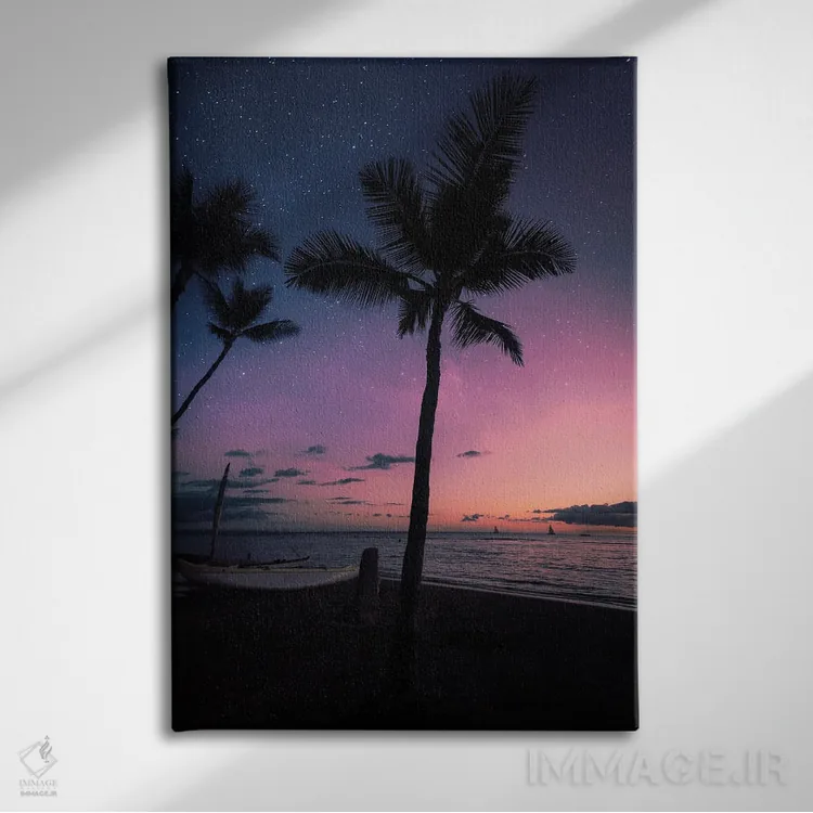 تابلو دکوراتیو شگفتی شب اثر لوکاس مور - نمای روبهرو روی دیوار