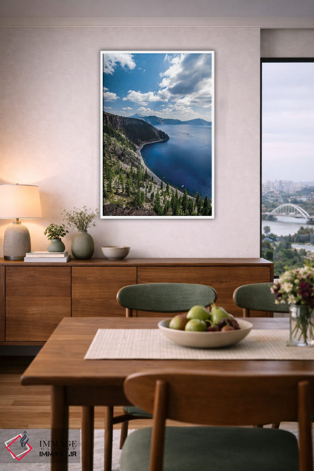 تابلو دکوراتیو آبی های دریاچه اثر لوکاس مور - D5W