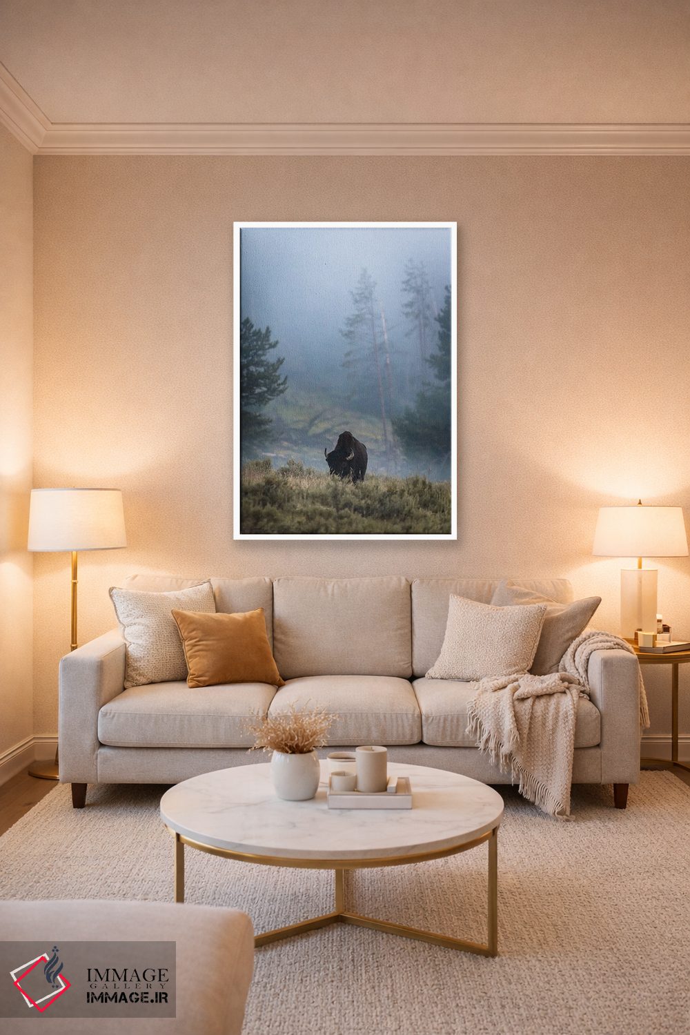 تابلو دکوراتیو بایسون تنها اثر لوکاس مور - D2W