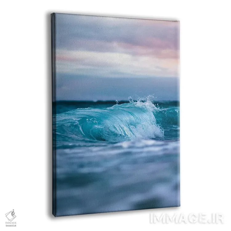تابلو دکوراتیو امواج آبی اثر لوکاس مور - نمای پرسپکتیو محصول