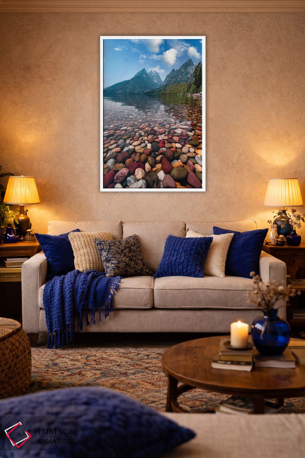 تابلو دکوراتیو سنگ ریزه های رنگی اثر لوکاس مور - D2W