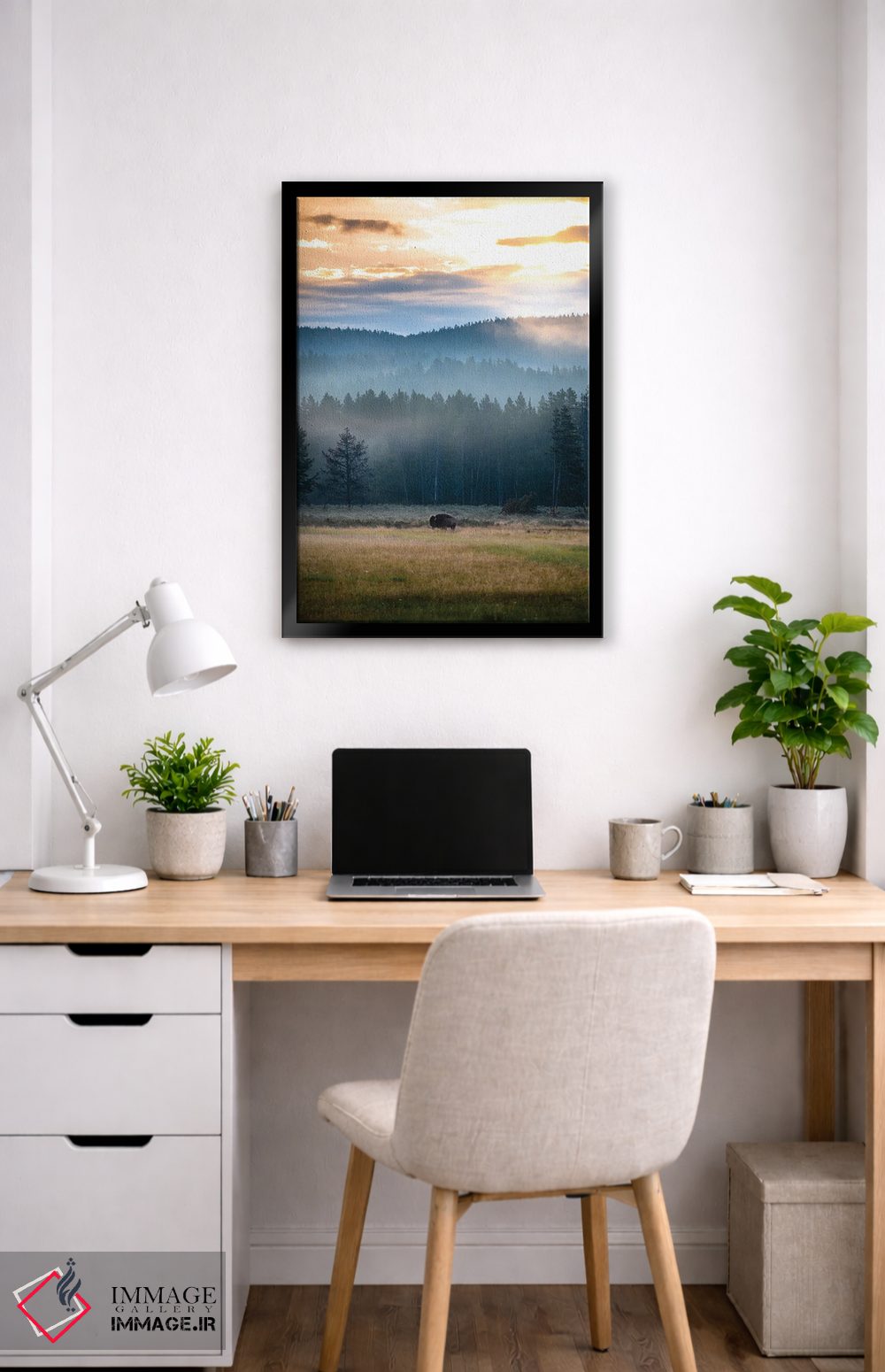 تابلو دکوراتیو طلوع خورشید بایسون اثر لوکاس مور - D4B