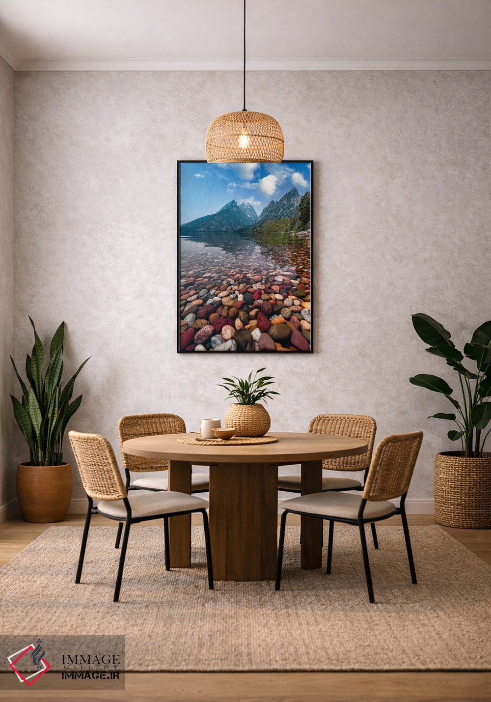 تابلو دکوراتیو سنگ ریزه های رنگی اثر لوکاس مور - D5B