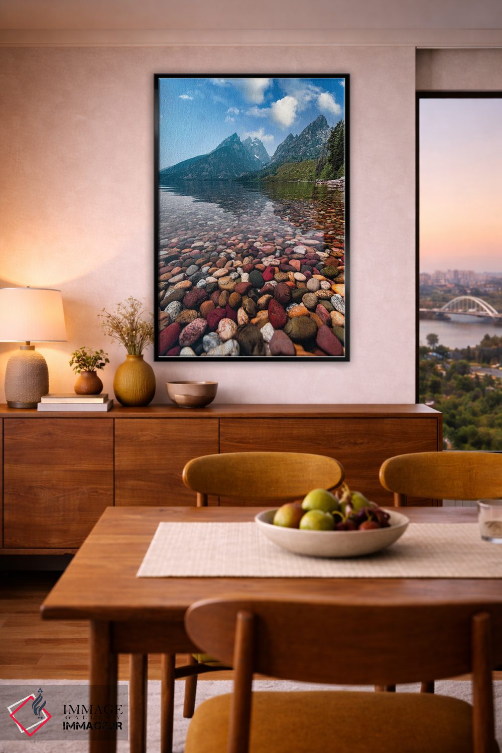 تابلو دکوراتیو سنگ ریزه های رنگی اثر لوکاس مور - D6B