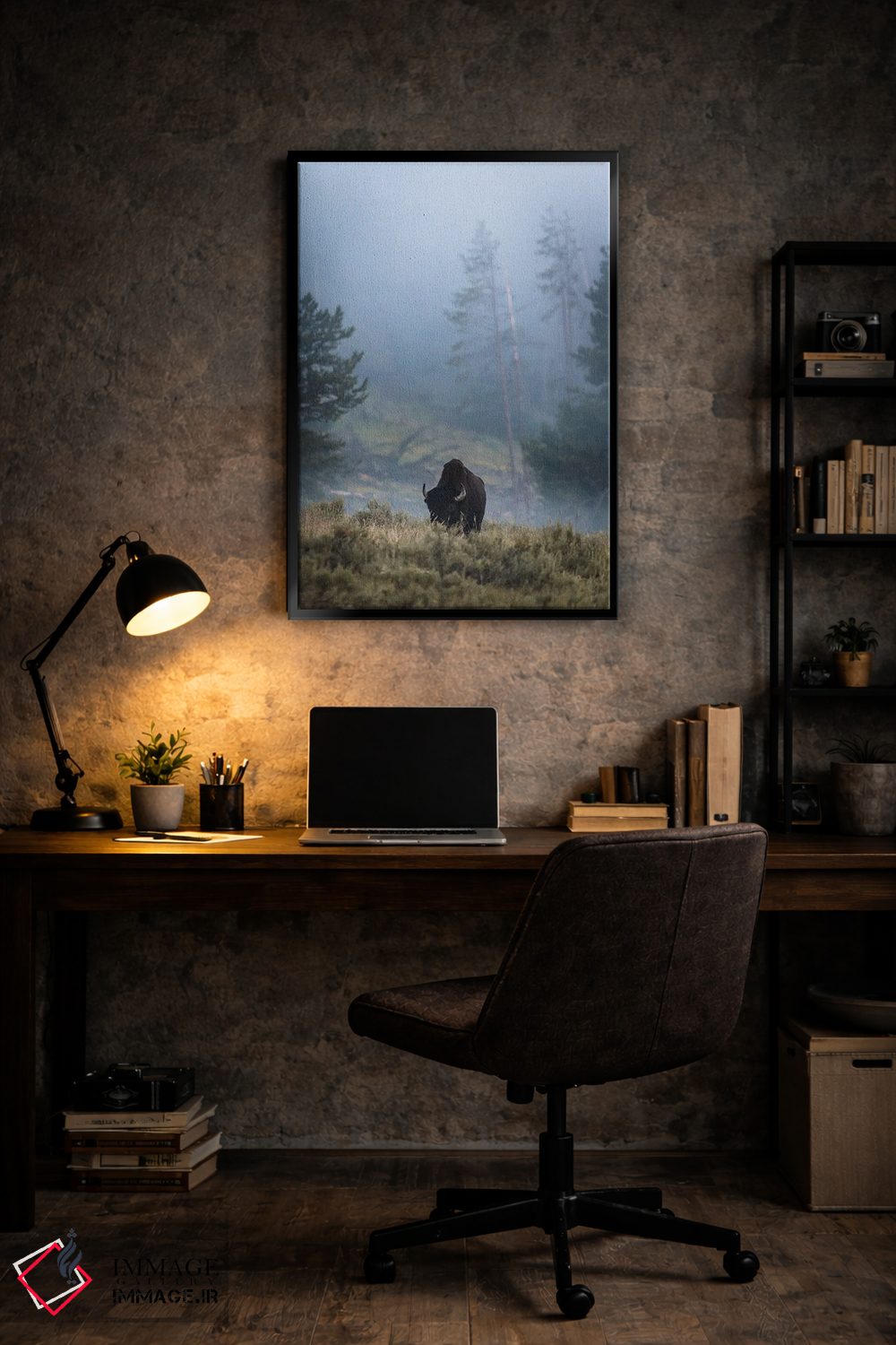 تابلو دکوراتیو بایسون تنها اثر لوکاس مور - D6B