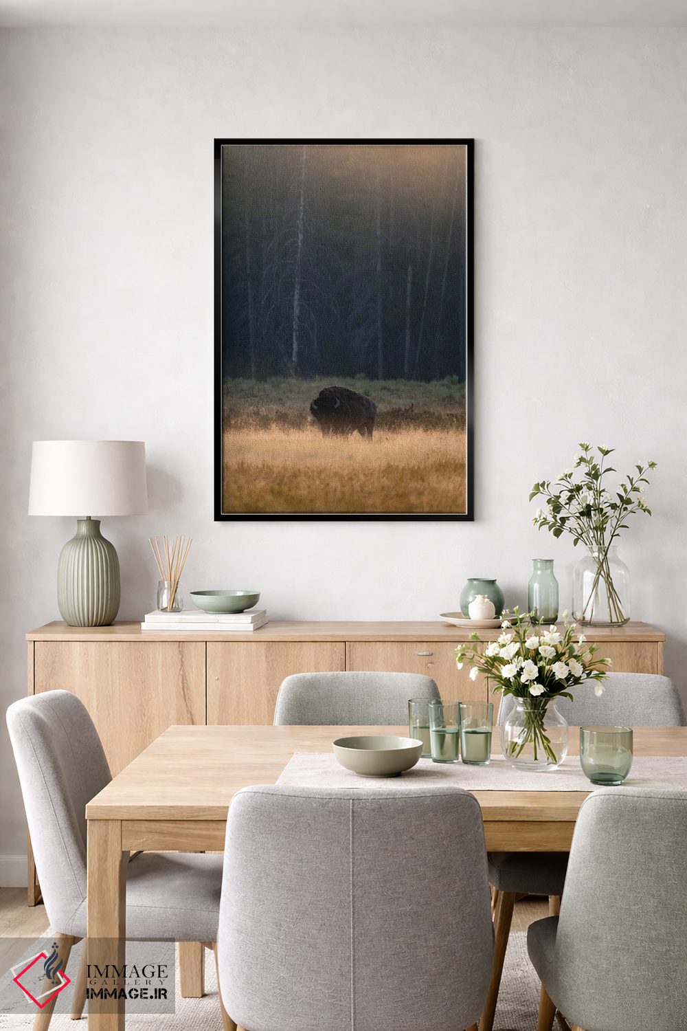 تابلو دکوراتیو چریدن صبحگاهی اثر لوکاس مور - D6B