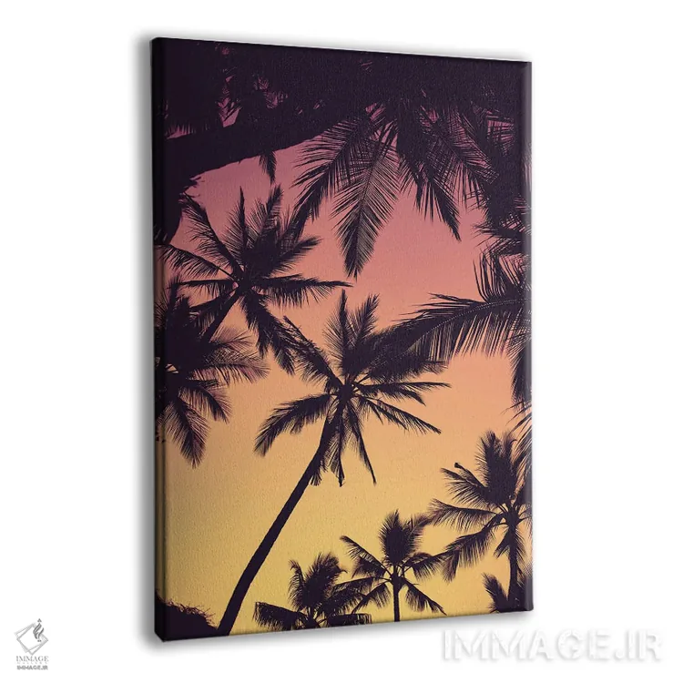 تابلو دکوراتیو نخل های گرمسیری اثر لوکاس مور - نمای پرسپکتیو محصول