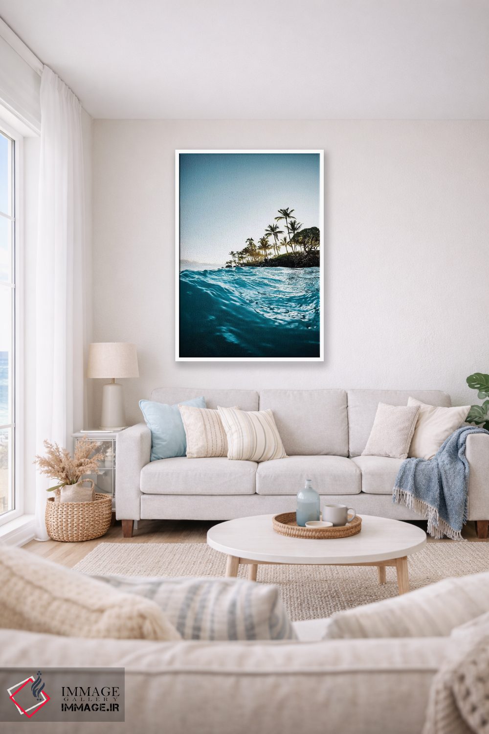 تابلو دکوراتیو صبح آبی اثر لوکاس مور - D1W