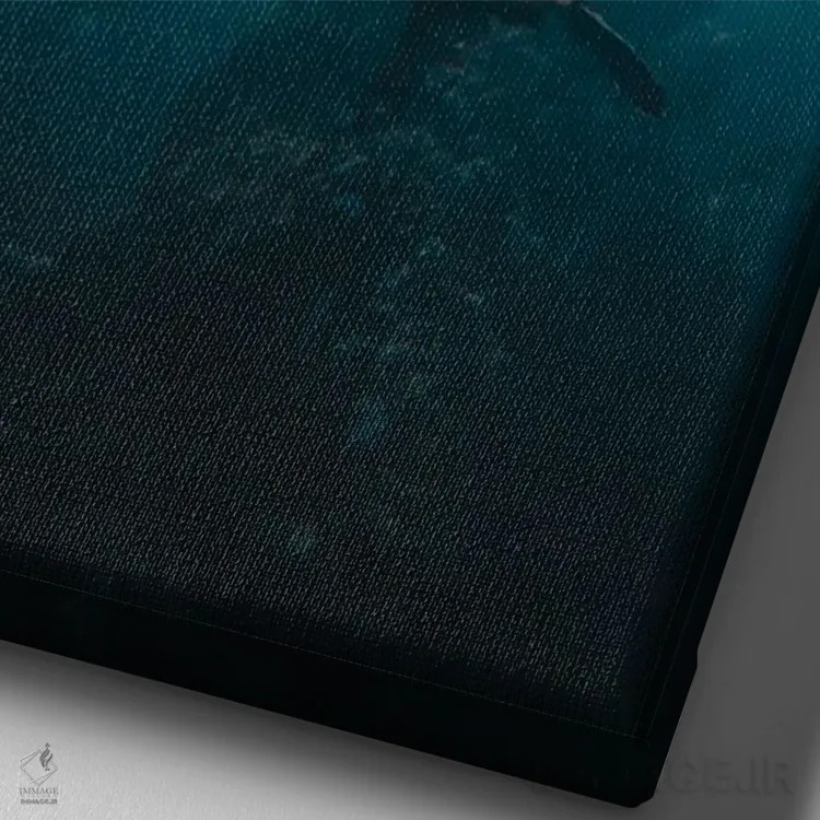 تابلو دکوراتیو لاک پشت هاوایی اثر لوکاس مور - نمای نزدیک بافت بوم