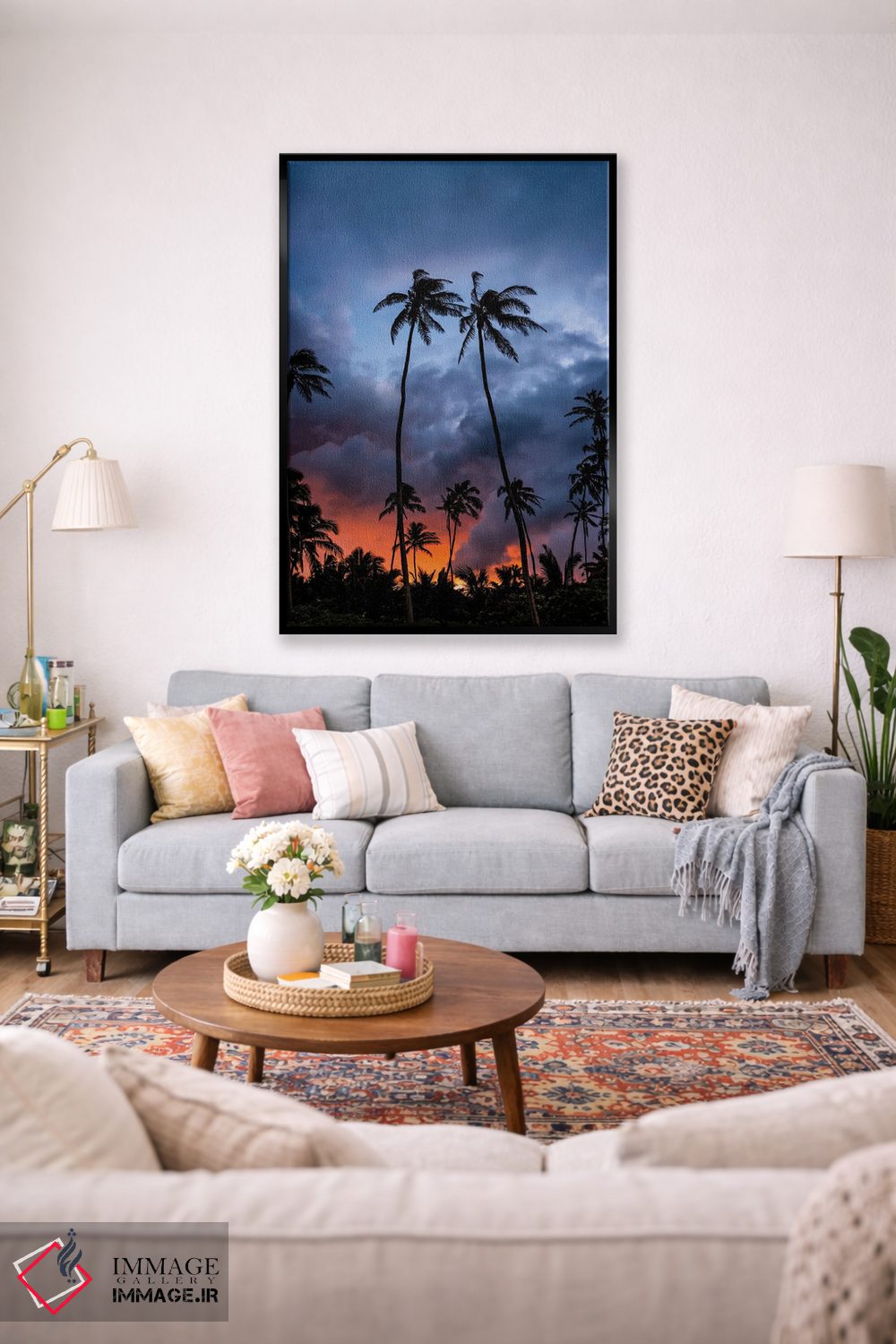 تابلو دکوراتیو غروب آتشین اثر لوکاس مور - D1B
