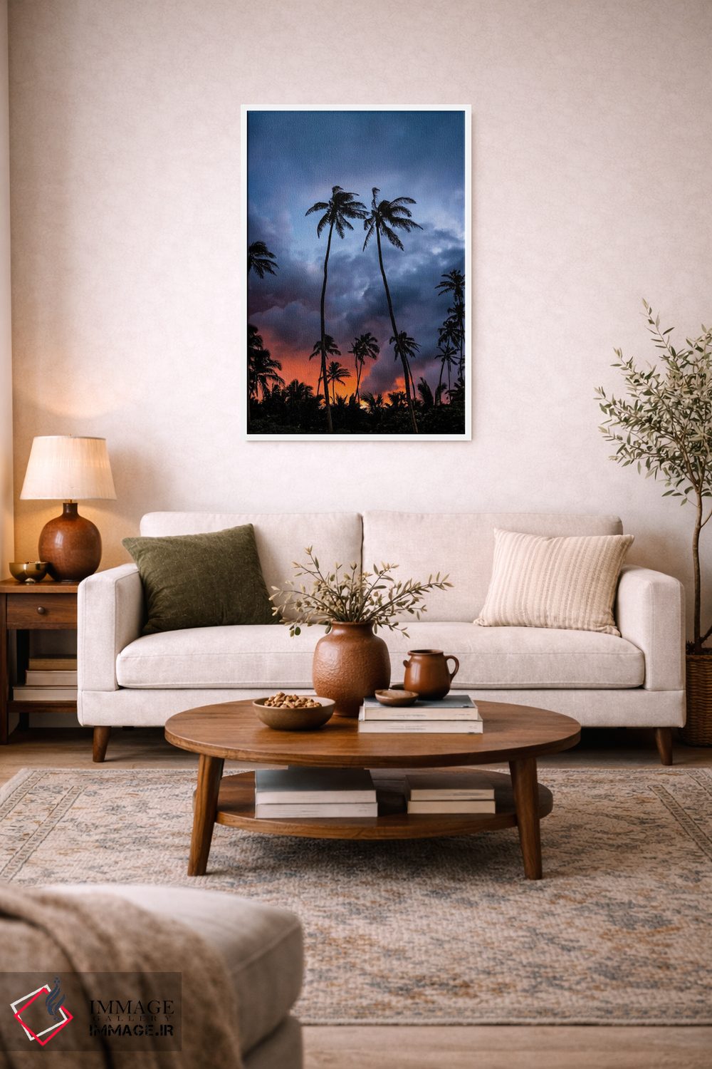 تابلو دکوراتیو غروب آتشین اثر لوکاس مور - D2W