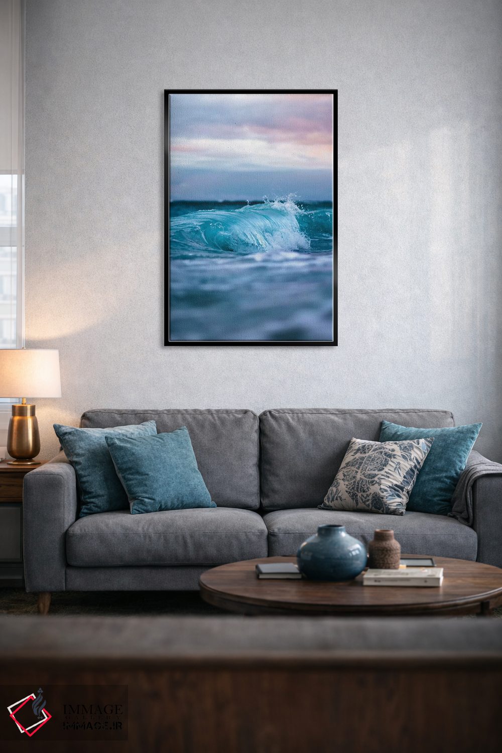 تابلو دکوراتیو امواج آبی اثر لوکاس مور - D3B