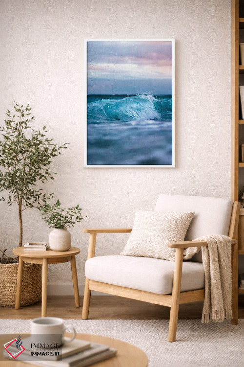 تابلو دکوراتیو امواج آبی اثر لوکاس مور - D6W