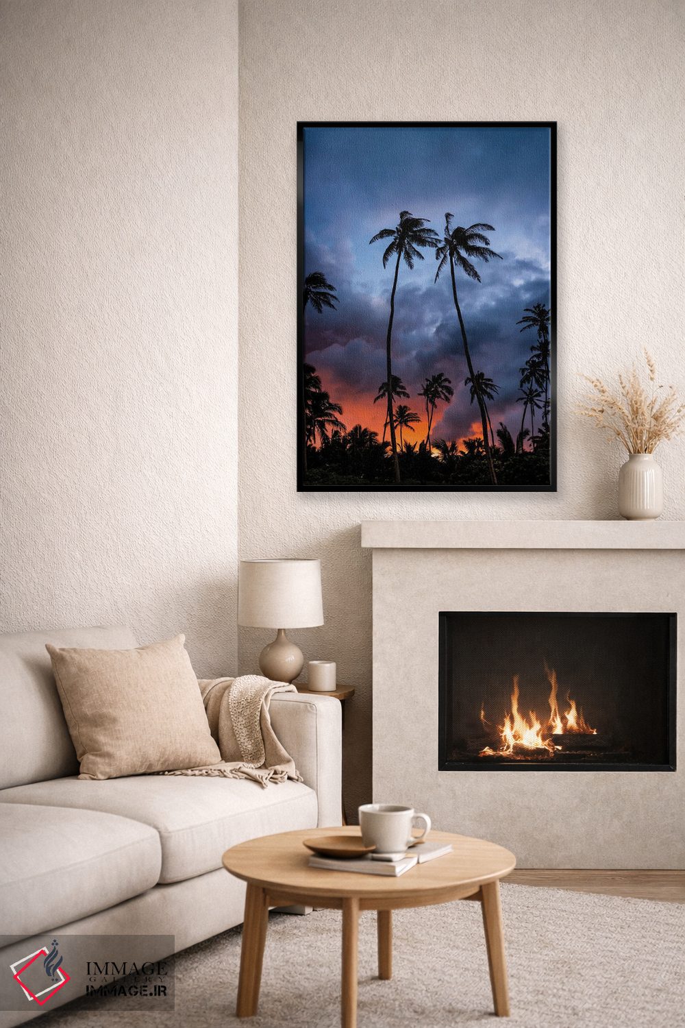 تابلو دکوراتیو غروب آتشین اثر لوکاس مور - D6B