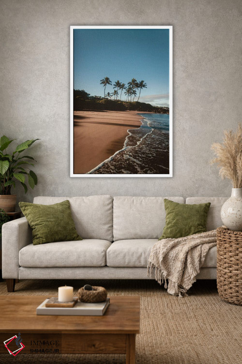 تابلو دکوراتیو پیاده روی صبحگاهی کنار ساحل اثر لوکاس مور - D1W