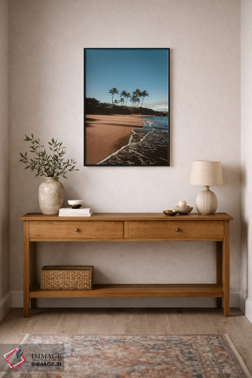 تابلو دکوراتیو پیاده روی صبحگاهی کنار ساحل اثر لوکاس مور - D2B