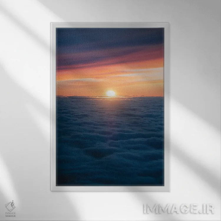 تابلو دکوراتیو در افق اثر لوکاس مور - نمای قابدار سفید