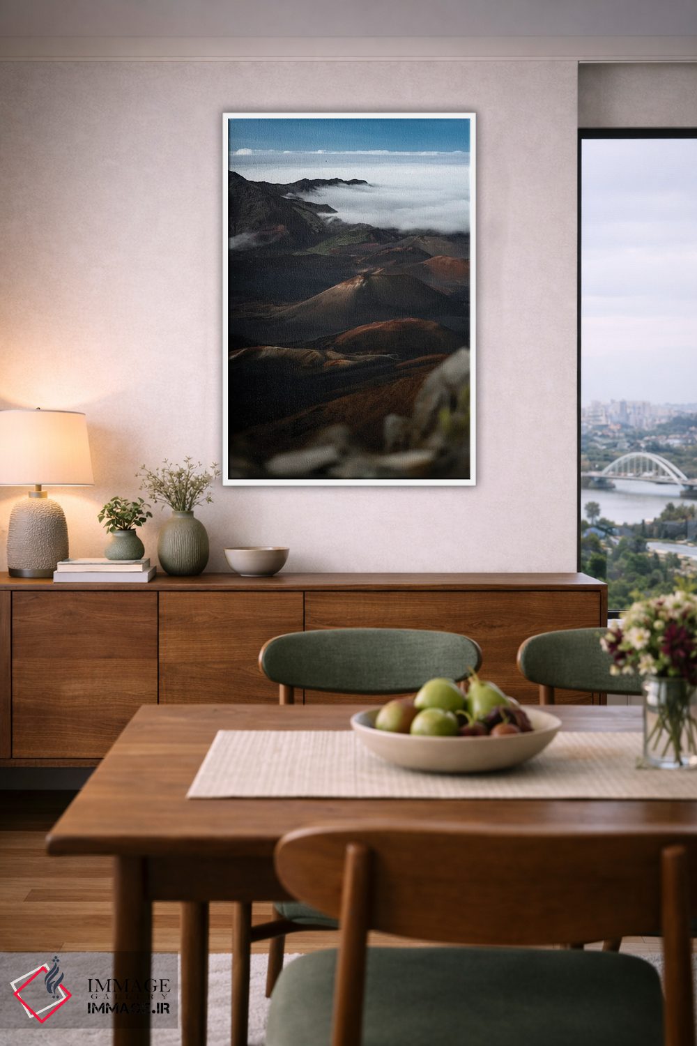 تابلو دکوراتیو در دهانه آتشفشان اثر لوکاس مور - D5W