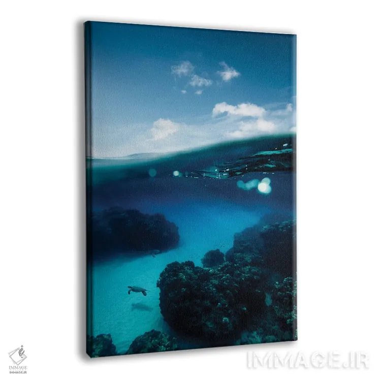 تابلو دکوراتیو دریای آبی عمیق اثر لوکاس مور - نمای پرسپکتیو محصول