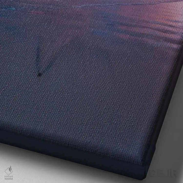 تابلو دکوراتیو طلوع ساحل مائوئی اثر لوکاس مور - نمای نزدیک بافت بوم