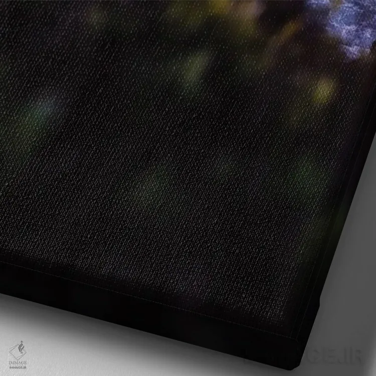 تابلو دکوراتیو غروب خیال انگیز اثر لوکاس مور - نمای نزدیک بافت بوم