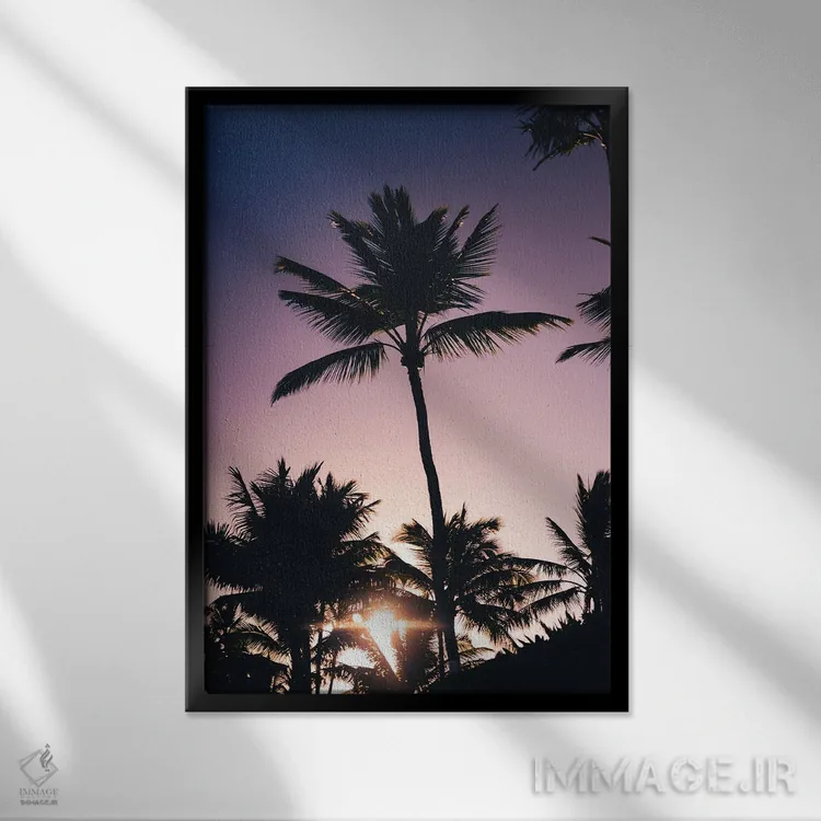 تابلو دکوراتیو رنگ های صبحگاهی اثر لوکاس مور - نمای قابدار مشکی