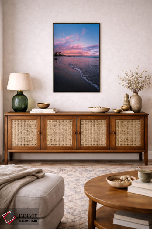 تابلو دکوراتیو طلوع به رنگ پشمک اثر لوکاس مور - D5B