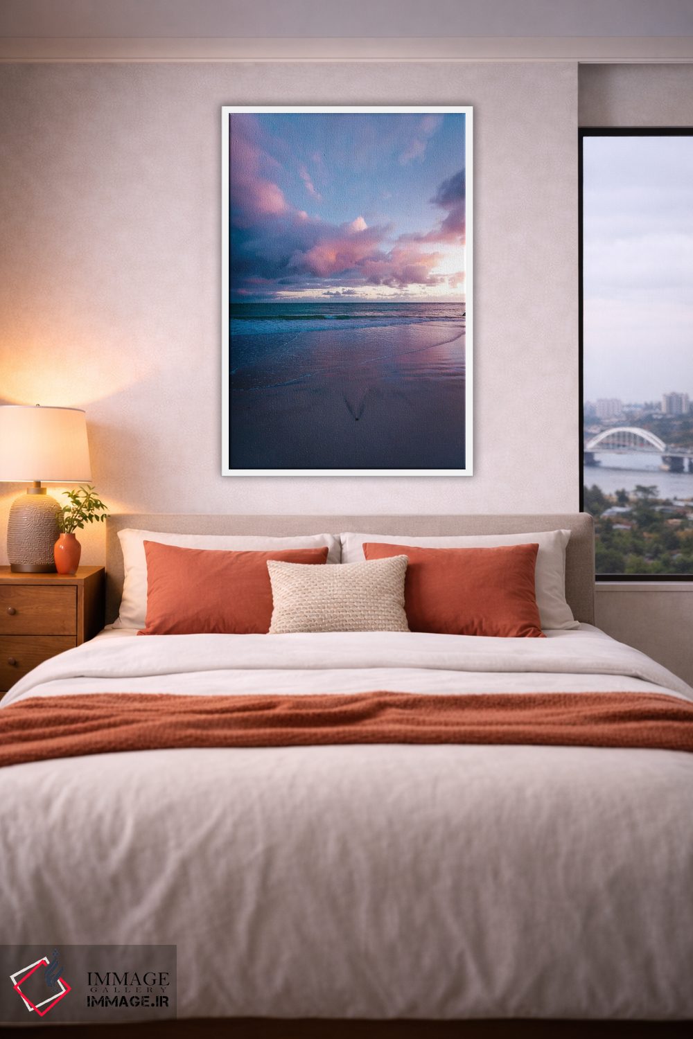 تابلو دکوراتیو طلوع ساحل مائوئی اثر لوکاس مور - D3W