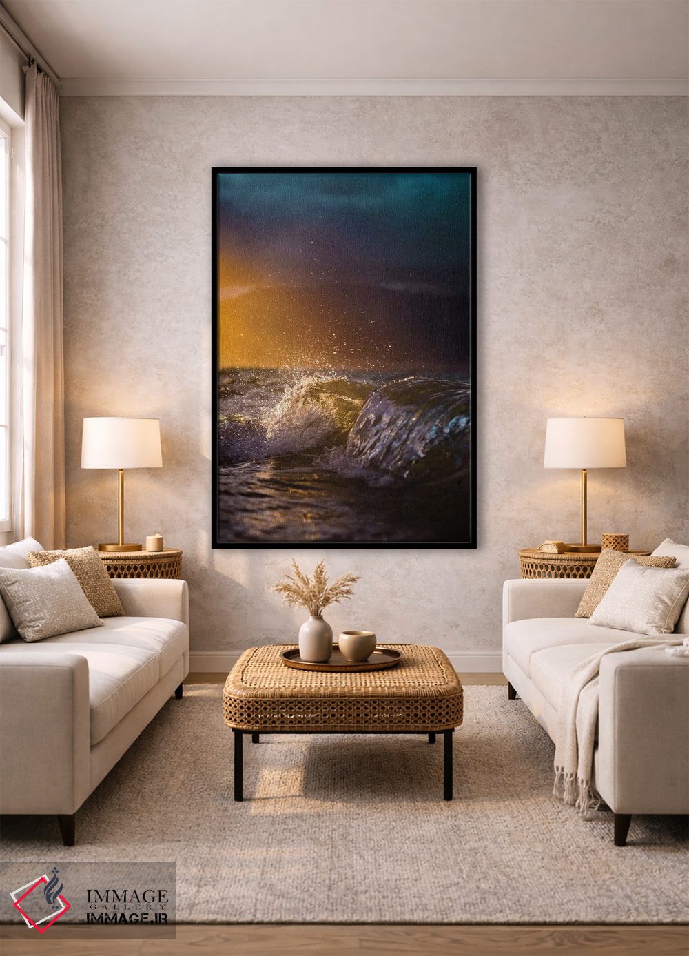 تابلو دکوراتیو پاشیدن رنگ اثر لوکاس مور - D1B