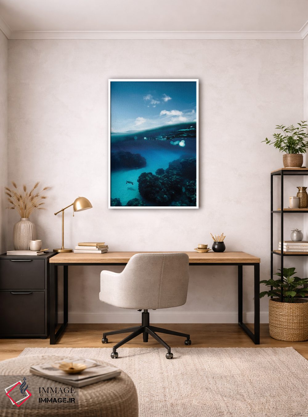 تابلو دکوراتیو دریای آبی عمیق اثر لوکاس مور - D3W