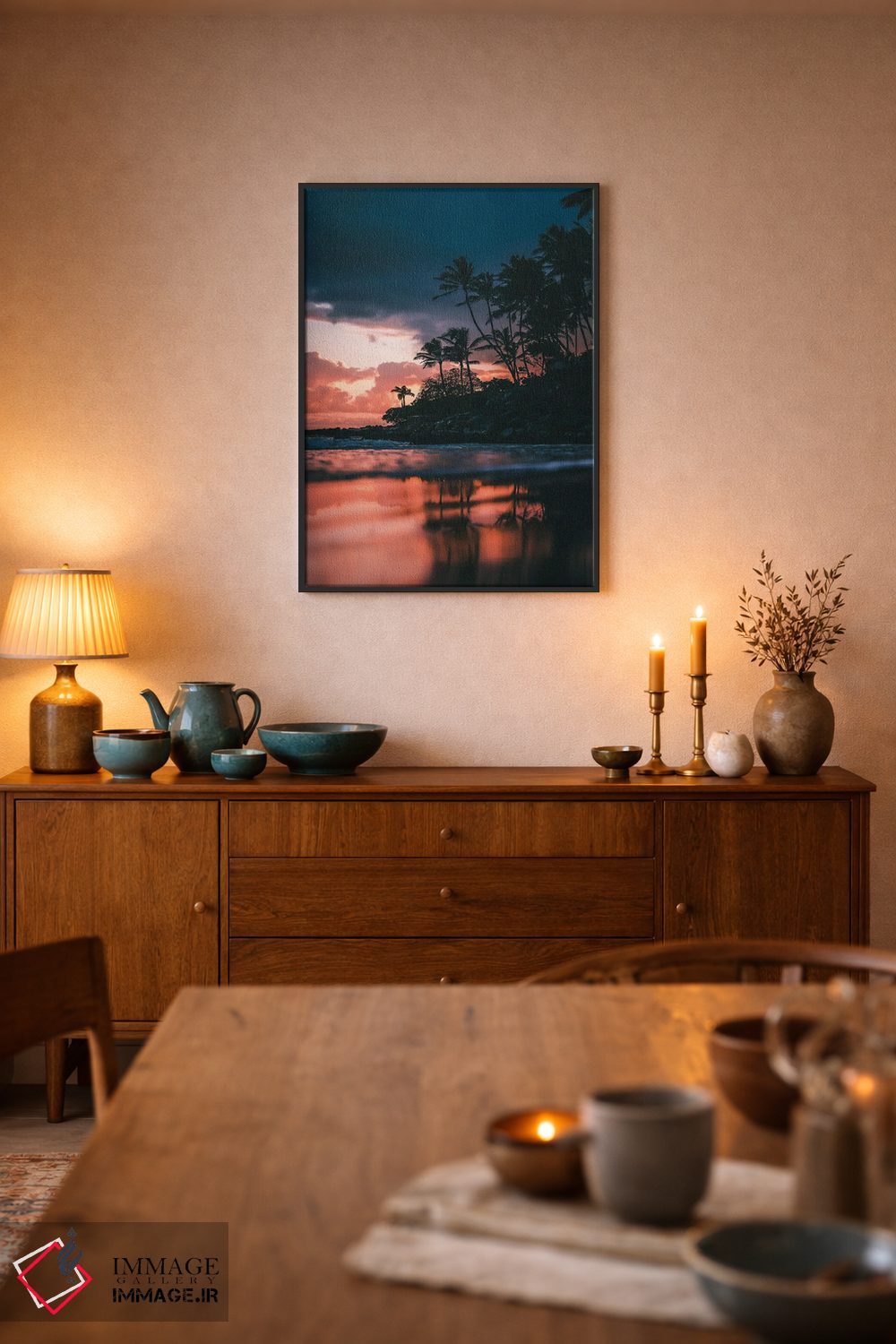 تابلو دکوراتیو طلوع از ساحل اثر لوکاس مور - D6B