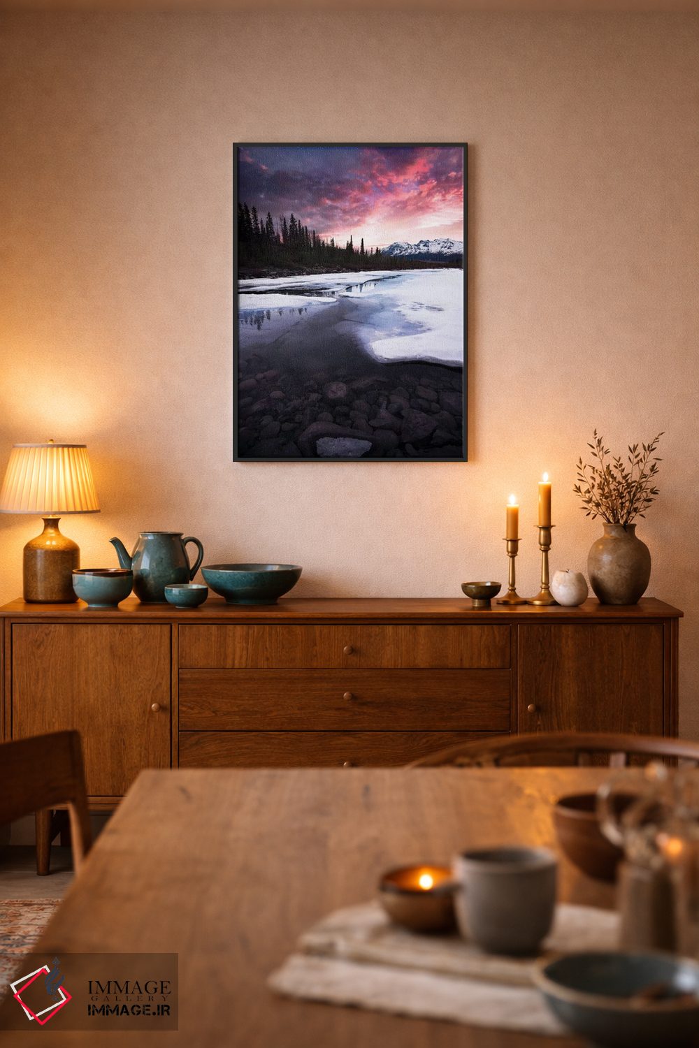 تابلو دکوراتیو آتش و یخ اثر لوکاس مور - D5B