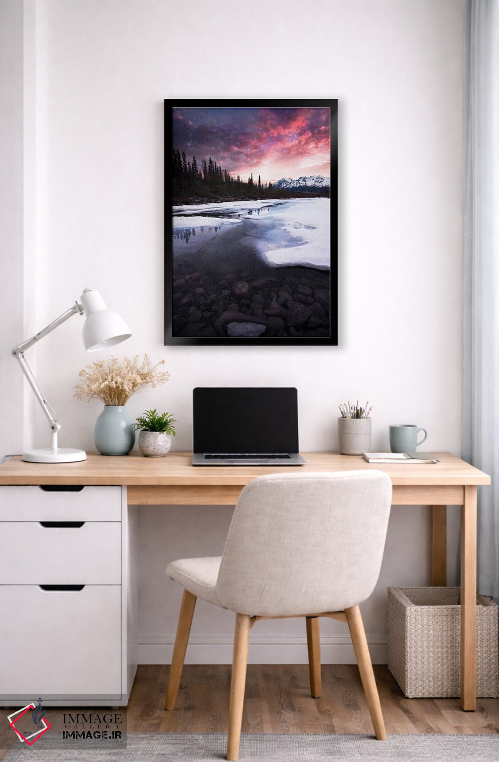 تابلو دکوراتیو آتش و یخ اثر لوکاس مور - D6B