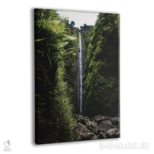 تابلو دکوراتیو آبشار سرسبز اثر لوکاس مور - نمای پرسپکتیو محصول