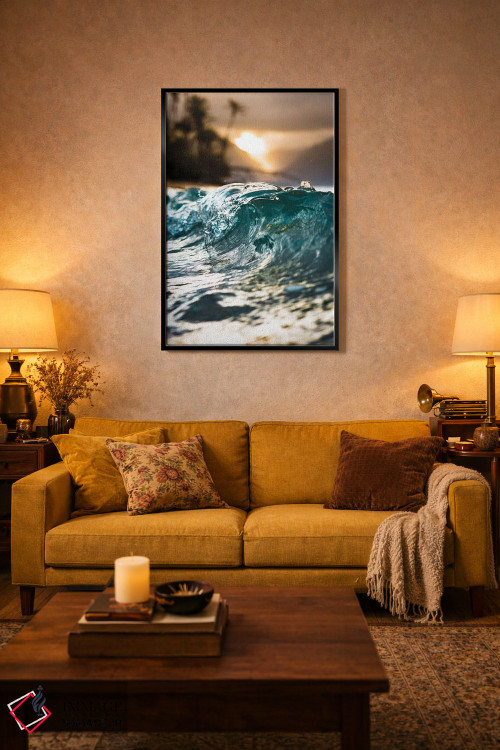 تابلو دکوراتیو موج شفاف اثر لوکاس مور - D4B