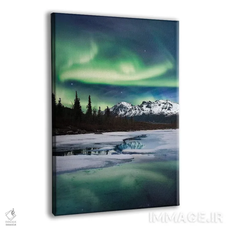 تابلو دکوراتیو منظره شفق قطبی اثر لوکاس مور - نمای پرسپکتیو محصول