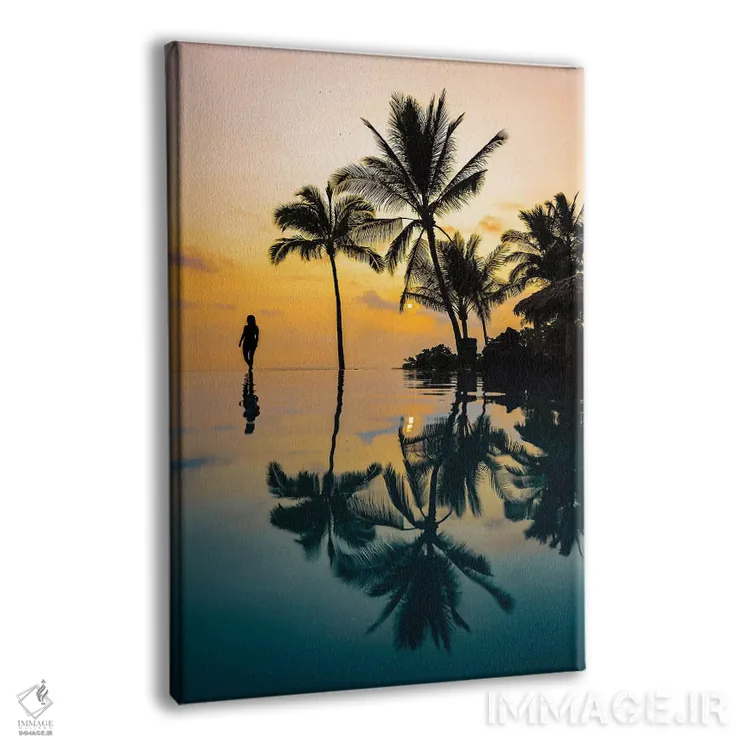 تابلو دکوراتیو غروب آرامش بخش اثر لوکاس مور - نمای پرسپکتیو محصول