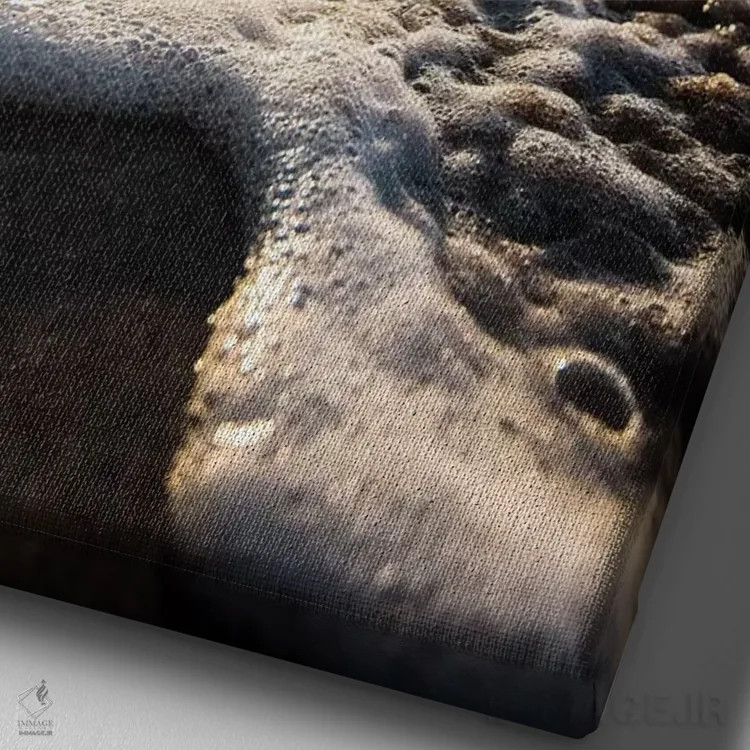 تابلو دکوراتیو طلوع فوم دریا اثر لوکاس مور - نمای نزدیک بافت بوم