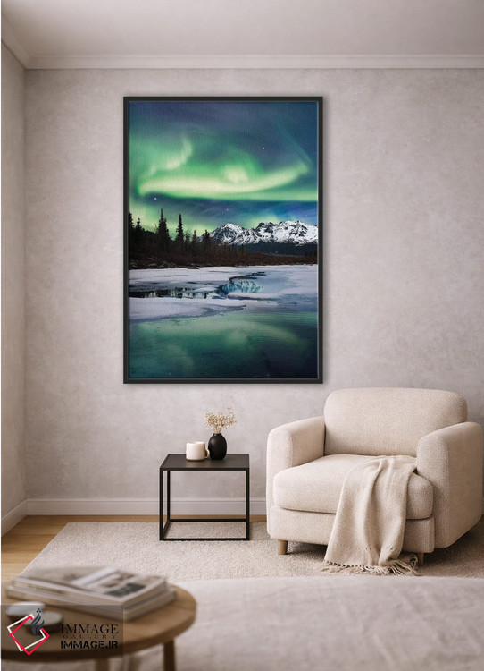تابلو دکوراتیو منظره شفق قطبی اثر لوکاس مور - D2B