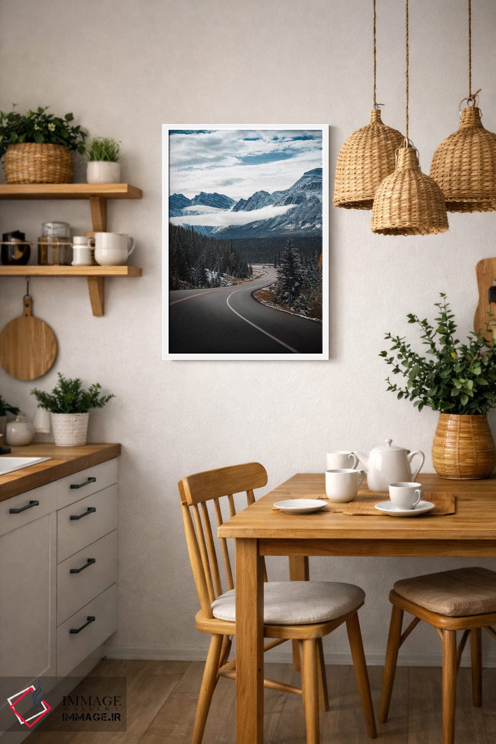 تابلو دکوراتیو رانندگی در برف اثر لوکاس مور - D1W