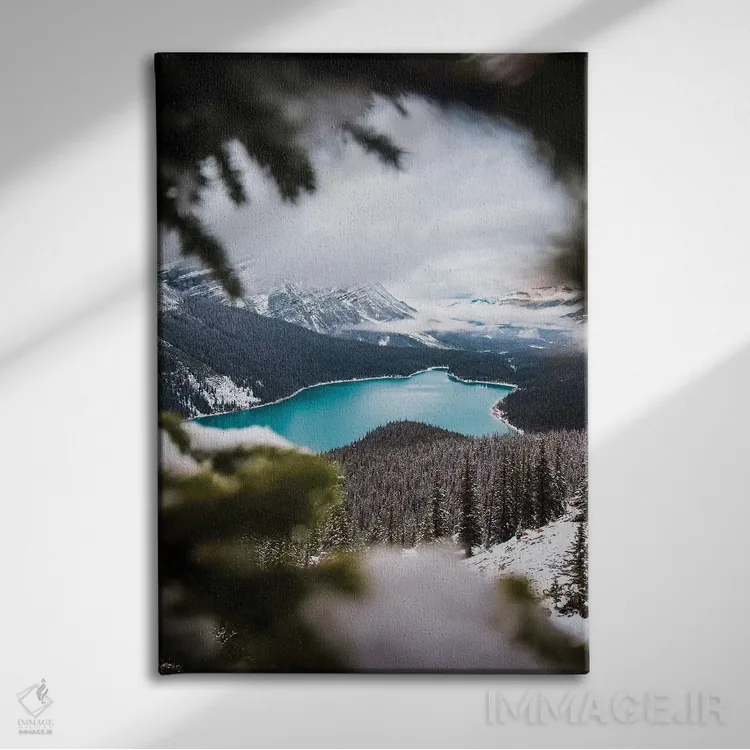 تابلو دکوراتیو میان درختان اثر لوکاس مور - نمای روبهرو روی دیوار