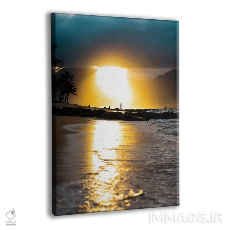تابلو دکوراتیو غروب گرمسیری اثر لوکاس مور - نمای پرسپکتیو محصول