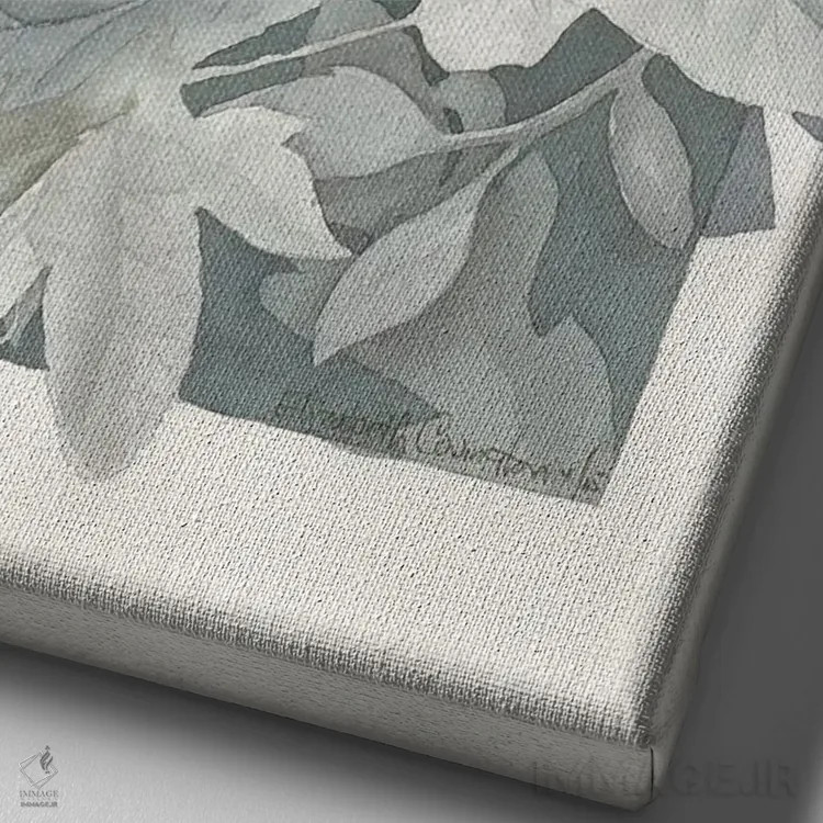 تابلو دکوراتیو برگ های پاییزی اثر لیز کاوینگتون - نمای نزدیک بافت بوم